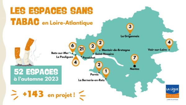 Carte géolocalisation des Espaces sans tabac